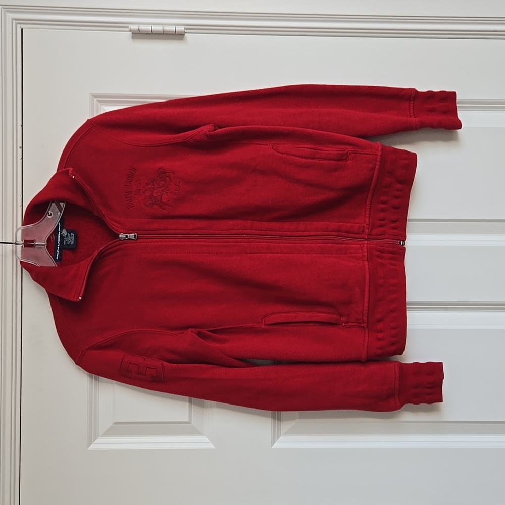 Ralph Lauren Red Embroidered Logo Jacket